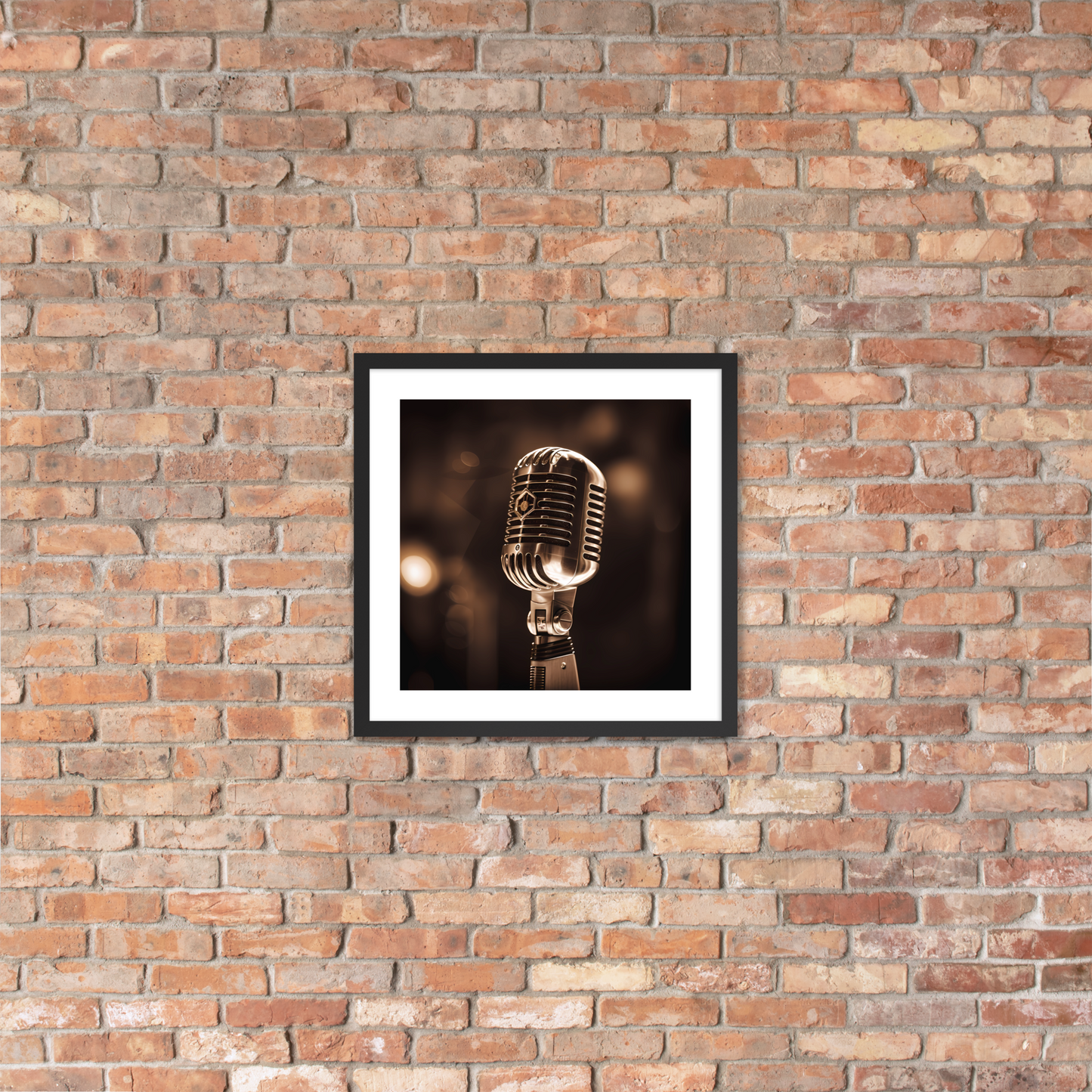 Framed Vintage Microphone Print | Music Photo | Vintage Mic | Print Wall Art | Wall Art | Music Print