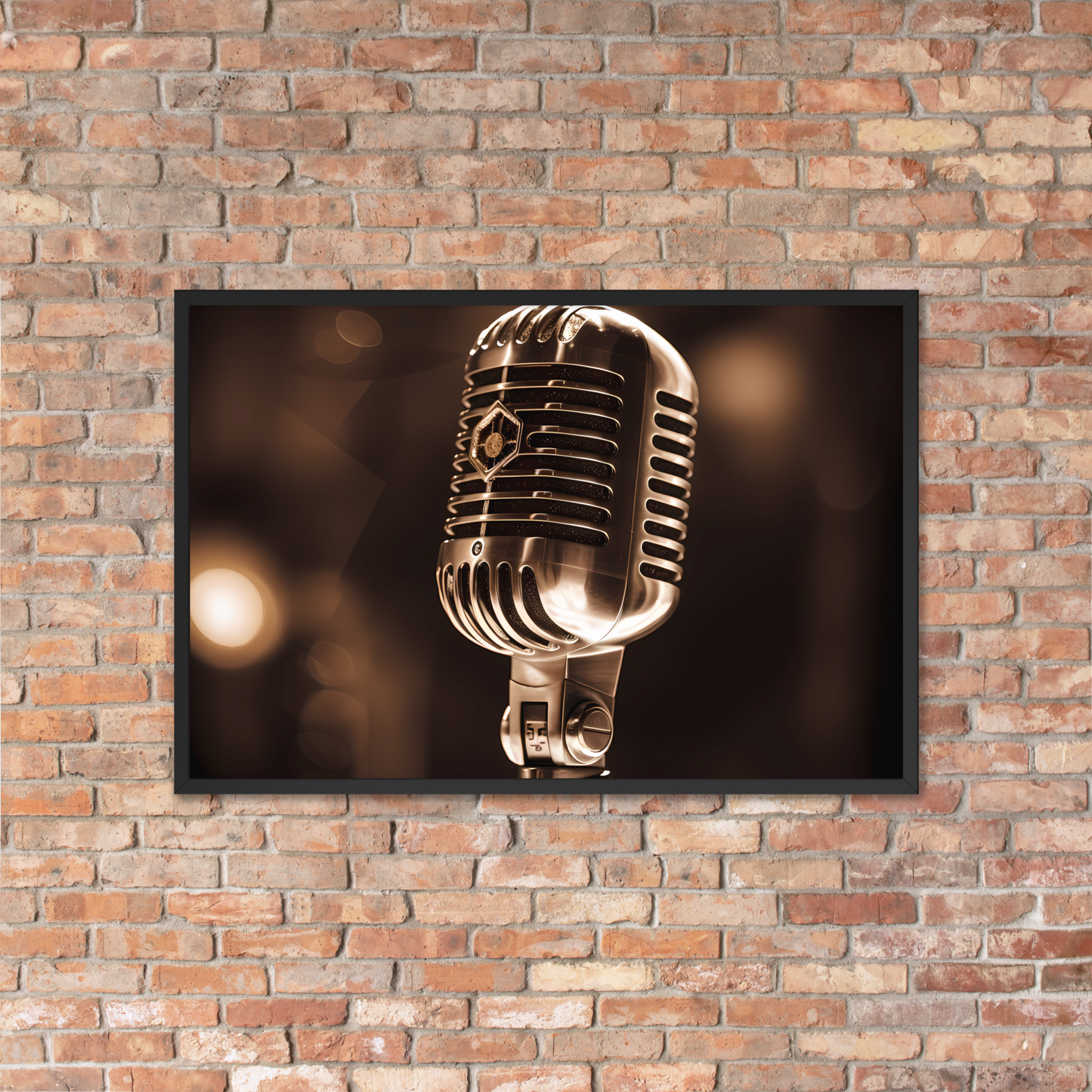 Framed Vintage Microphone Print | Music Photo | Vintage Mic | Print Wall Art | Wall Art | Music Print